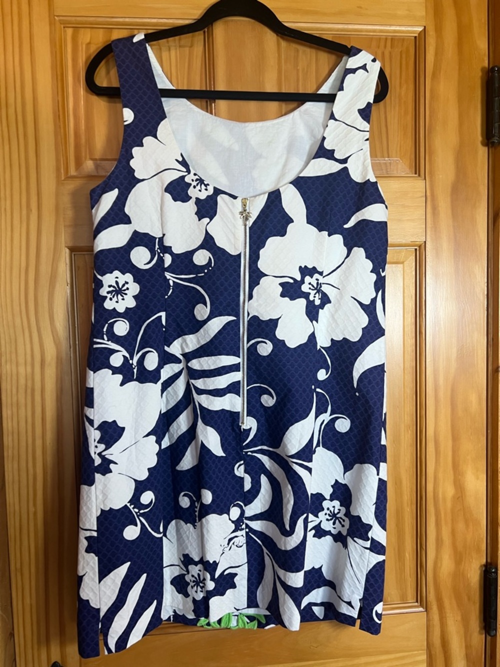 Lilly Pulitzer Delia Shift Dress in Bright Navy Johnny B - Picture 2 of 2